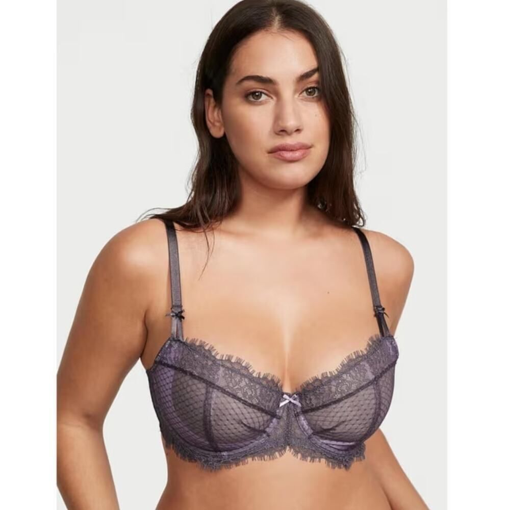 Victoria's Secret Dream Angels Wicked Lace Unlined Balconette Bra sz 38C
